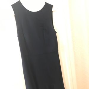 Nicole Miller - Navy Blue Dress with Flounce